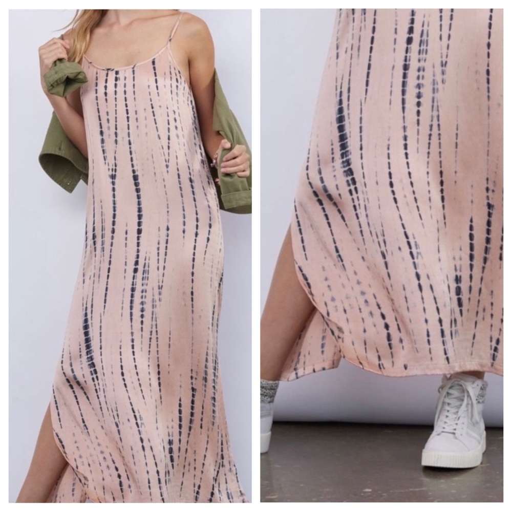 NWT Tie dye silky slip dress